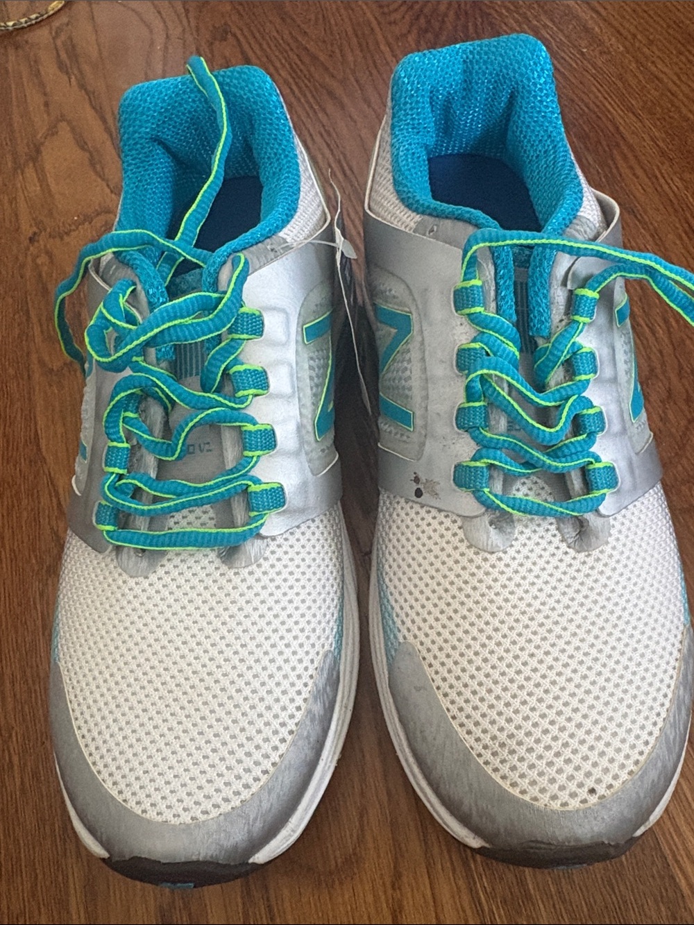 New Balance White, Teal & Lime Women's Running Shoes